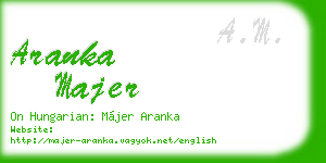 aranka majer business card