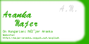 aranka majer business card